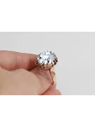 Originální vinobraní 14K produkt s růžovým zlatým krychlovým zirkonem prsten vinobraní Vrc035r